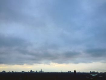 Cloudy sky over clouds