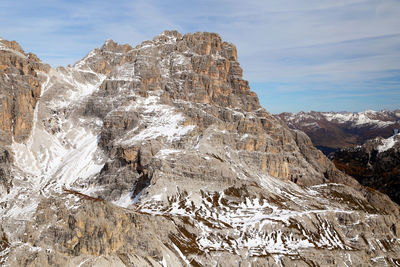 Scenic view of snowcapped mountains