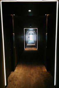 Empty corridor of building