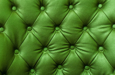 Full frame shot of green sofa