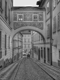 Corridor in city