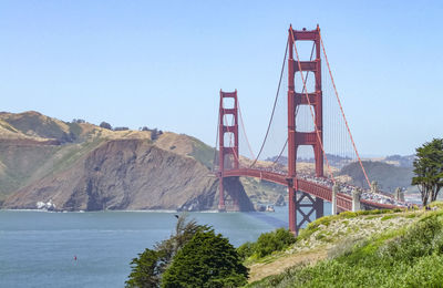 Golden gate bridge against sky