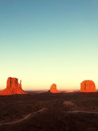 Rock formations in a desert