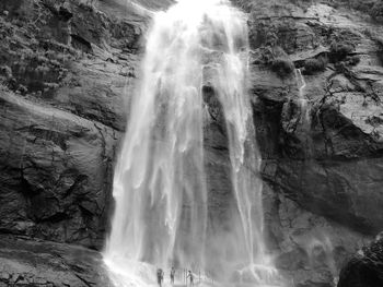 Low angle view of waterfall