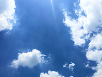 Low angle view of clouds in sky