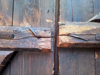 Full frame shot of old wooden door