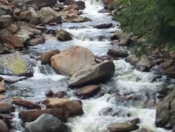 Scenic view of waterfall