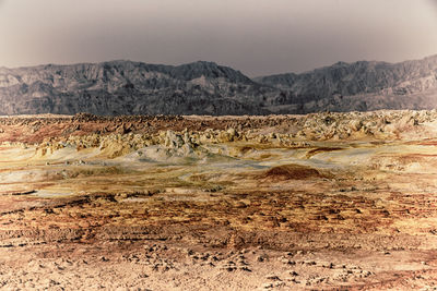 Scenic view of desert against sky