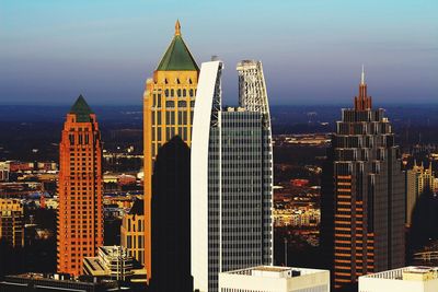 View of skyscrapers in city