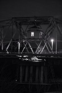 Low angle view of illuminated building