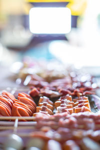 Close-up of candies for sale at market