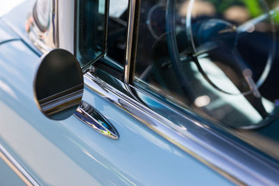 Close-up of blue ford fairlane