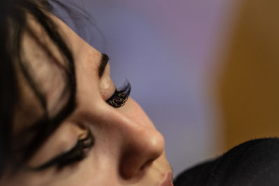 Close-up portrait of a young woman