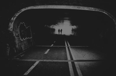 Road in tunnel