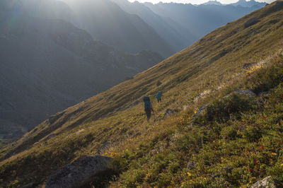 Scenic view of mountain range