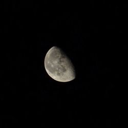 Low angle view of moon in sky