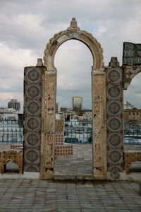 View of historical building against cloudy sky