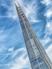 Low angle view of skyscrapers against sky