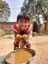 Portrait of smiling girl