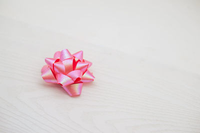 High angle view of heart shaped paper on table