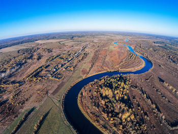 High angle view of landscape against sky