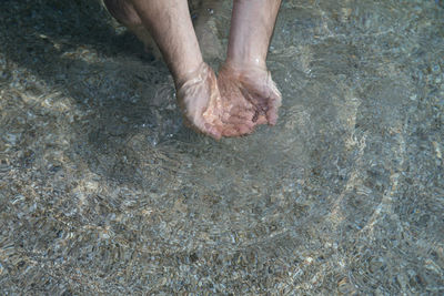 Detail shot of shallow water