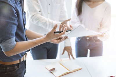 People working on table