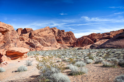 Rock formations against sky