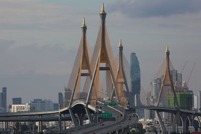 The bridge across the chao phraya river.