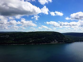 Scenic view of river against sky