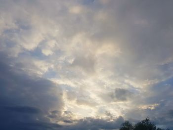 Low angle view of clouds in sky