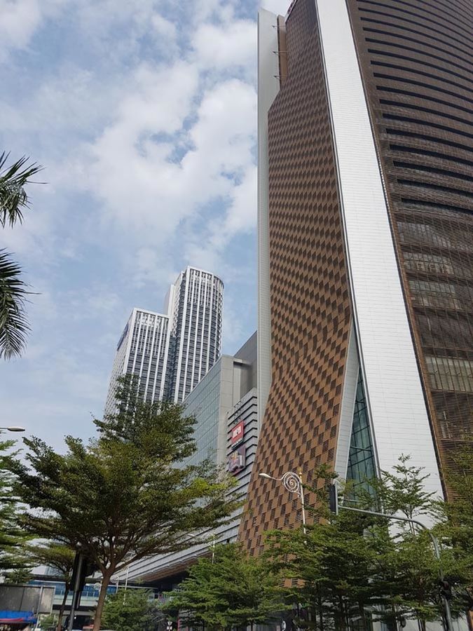 LOW ANGLE VIEW OF OFFICE BUILDING