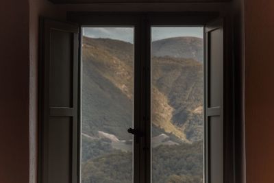 View of landscape through window