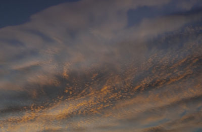 Full frame shot of sky at sunset
