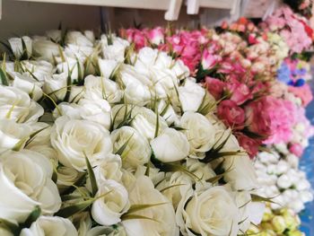 Close-up of white flower bouquet