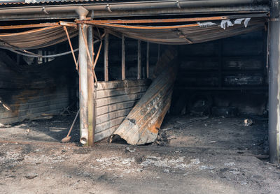 Old rusty metallic structure