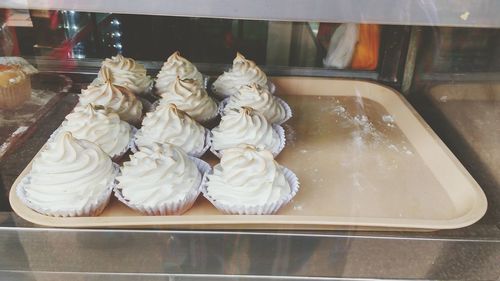 Close-up of ice cream in store