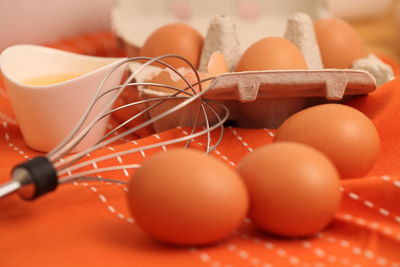 Close-up of food on table