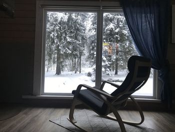 View of window in winter