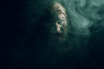 Portrait of man in sea