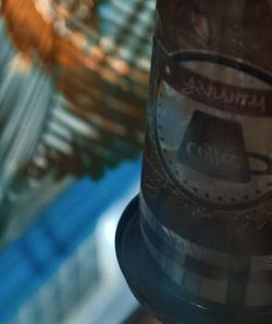 Close-up of drink on glass