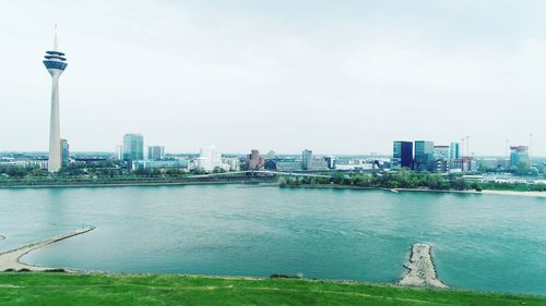 View of buildings in city at waterfront