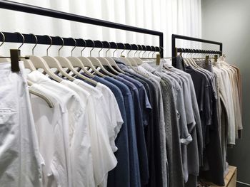  colour-coordinated clothes rail 