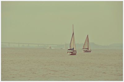 Boats in sea