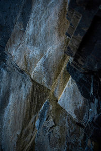 Low angle view of rock formation