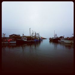 Boats in harbor