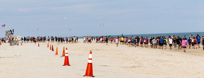 Group of people on beach