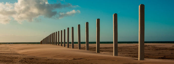 Panoramic view of beach against sky