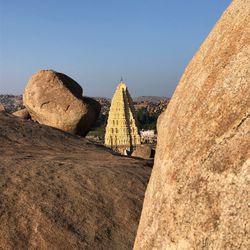 View of temple against clear sky