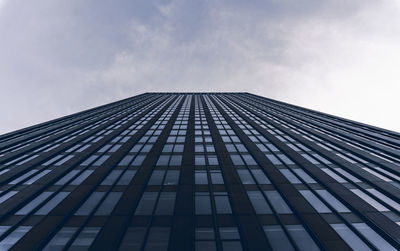 Low angle view of modern building against sky